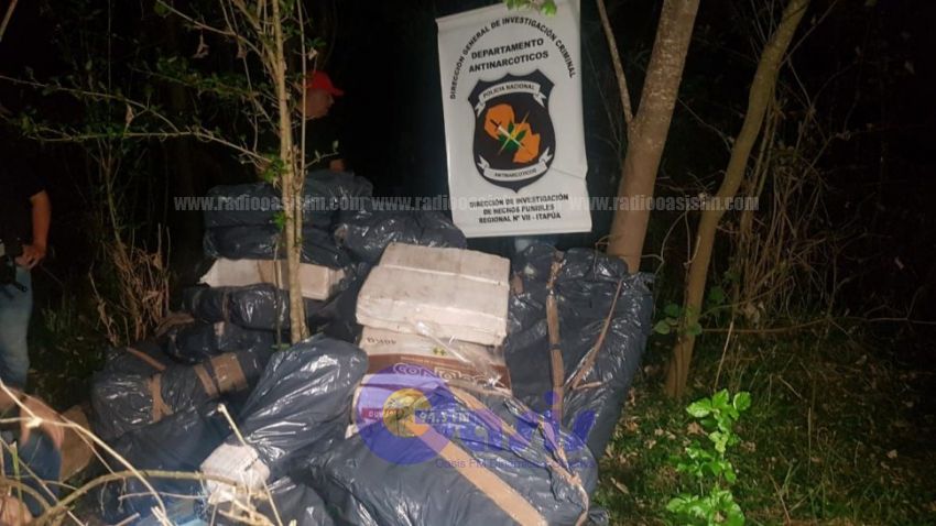 Incautan 922 kilos de marihuana en Nueva Alborada