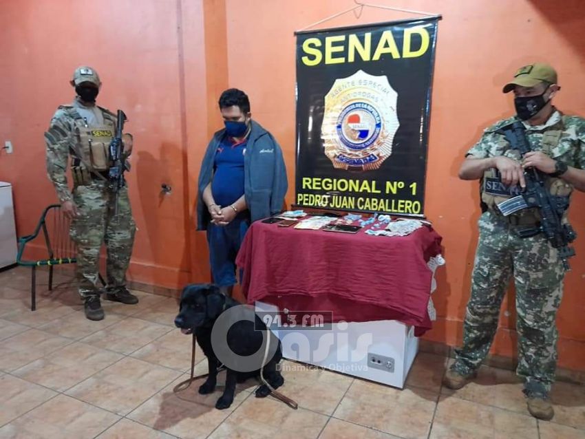 Senad allana despensa que era fachada para venta de crack en Pedro Juan