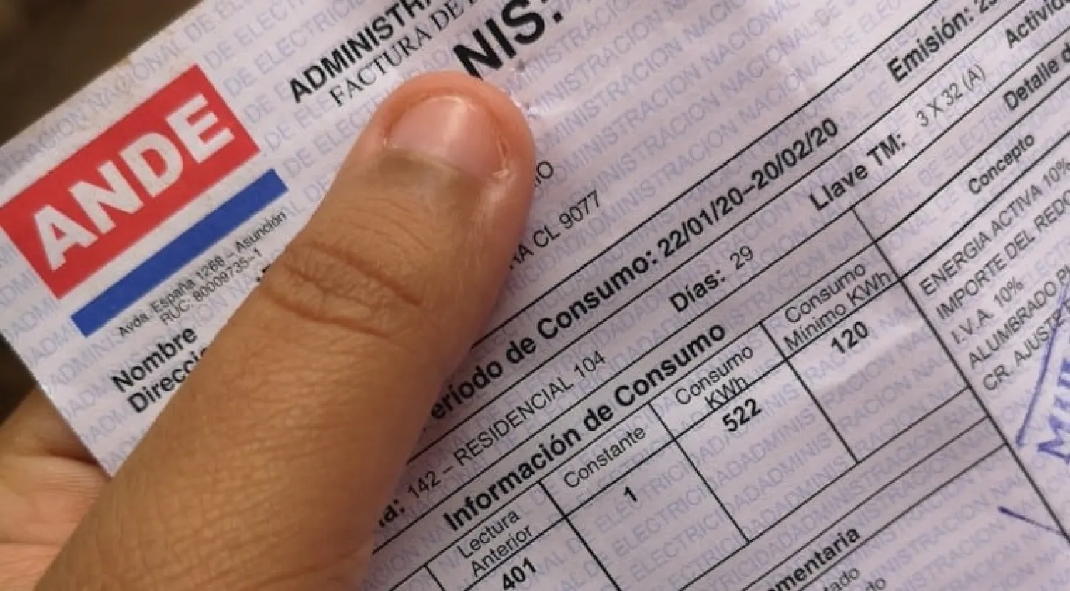 Desde hoy, la ANDE envía a 10.000 clientes morosos a Informconf