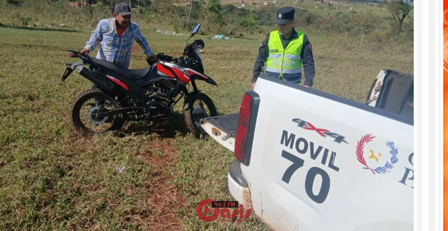 Recuperan motocicleta hurtada en Pedro Juan