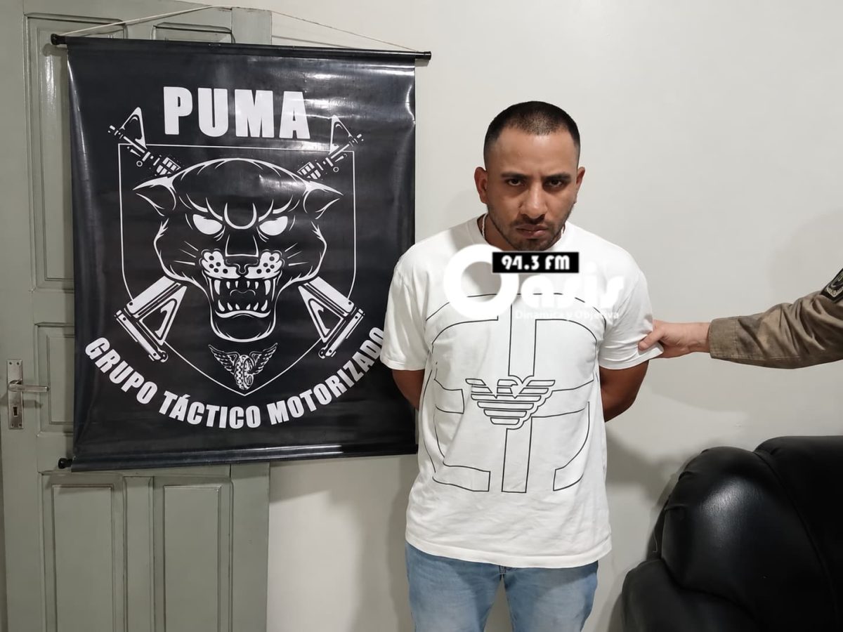Rápida acción policial permite detener a peligroso hombre tras disparos contra una gomería en Pedro Juan