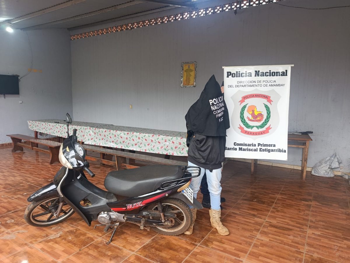 Imagen de la cobertura: Tras rápida acción policial recuperan motocicleta hurtada del Hospital Regional de Pedro Juan
