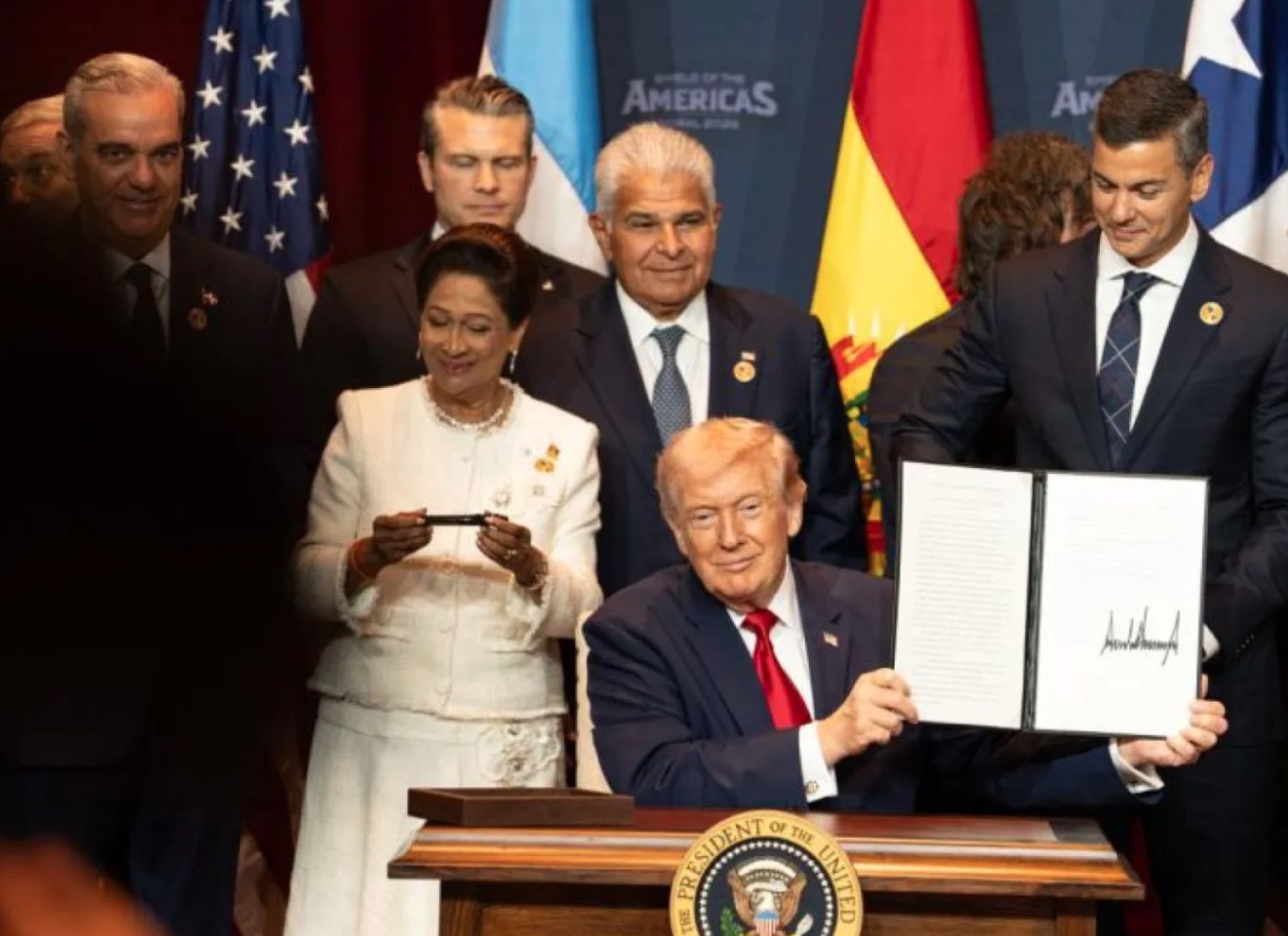 Peña participó de la cumbre “Escudo de las Américas” convocada por Donald Trump